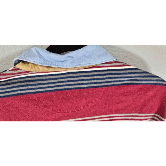 Brooks Brothers Red striped Long Sleeve Polo Size Large mens - Picture 7 of 11